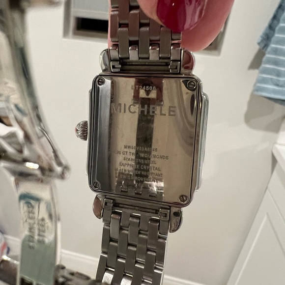 Michele Deco Mid Stainless Diamond Dial Watch - Like New! - Picture 4 of 8